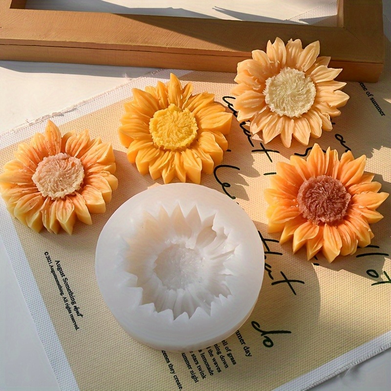 Soap Making Party - Vibrant 3D Sunflower Silicone Mold for