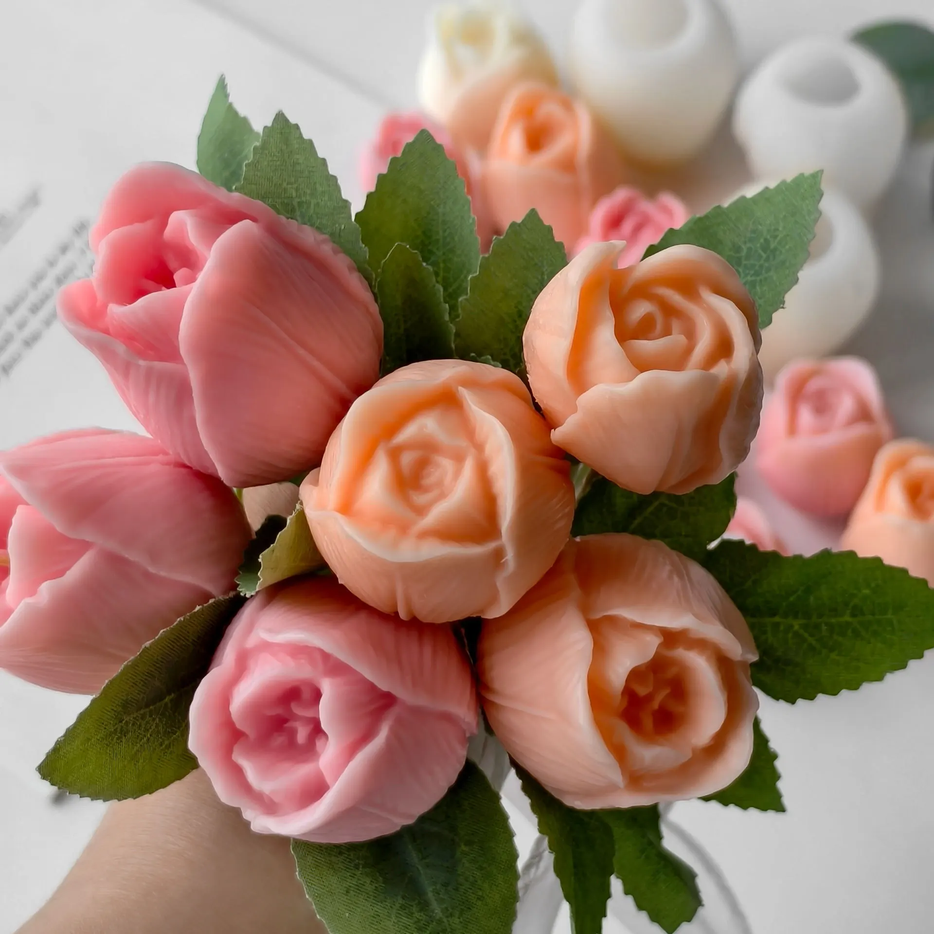 Soap Making Recipes - New Tulip Aroma Candle Silicone Mold