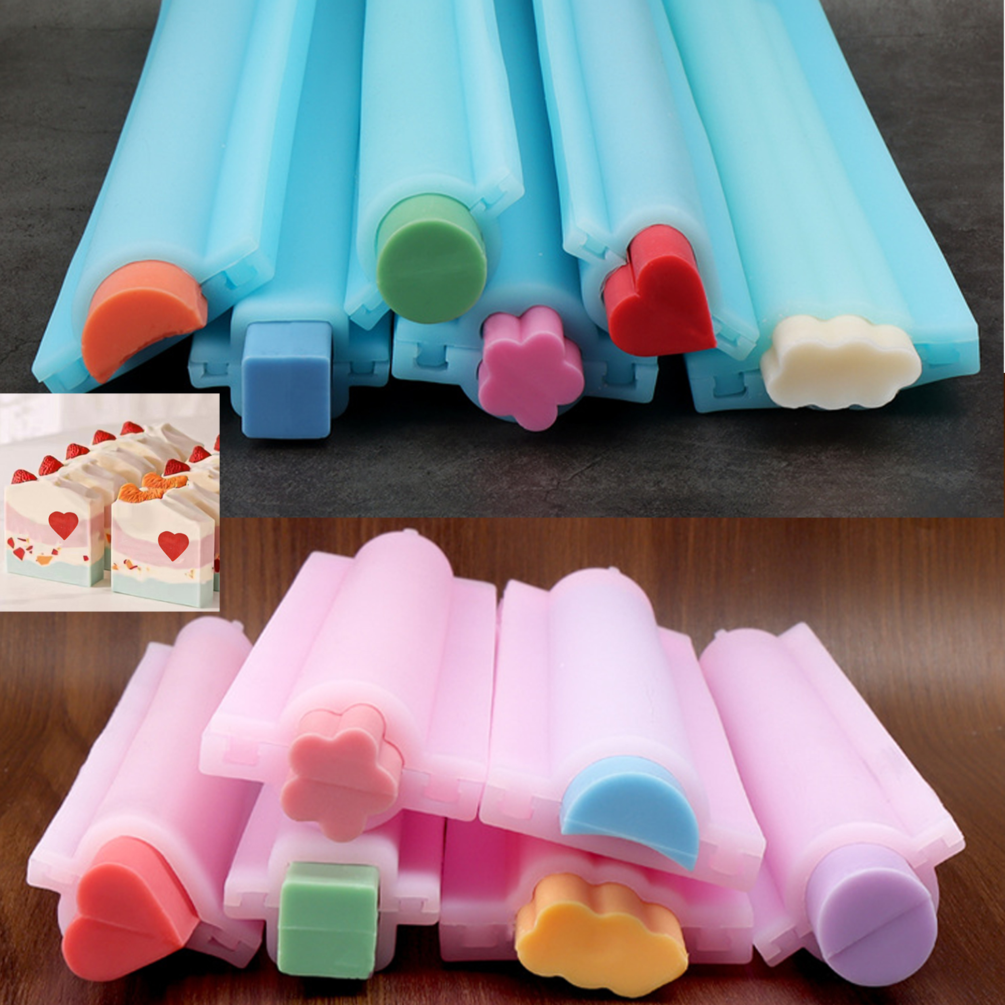 Soap Making Youtube - New Style Pink Blue Silicone Tube