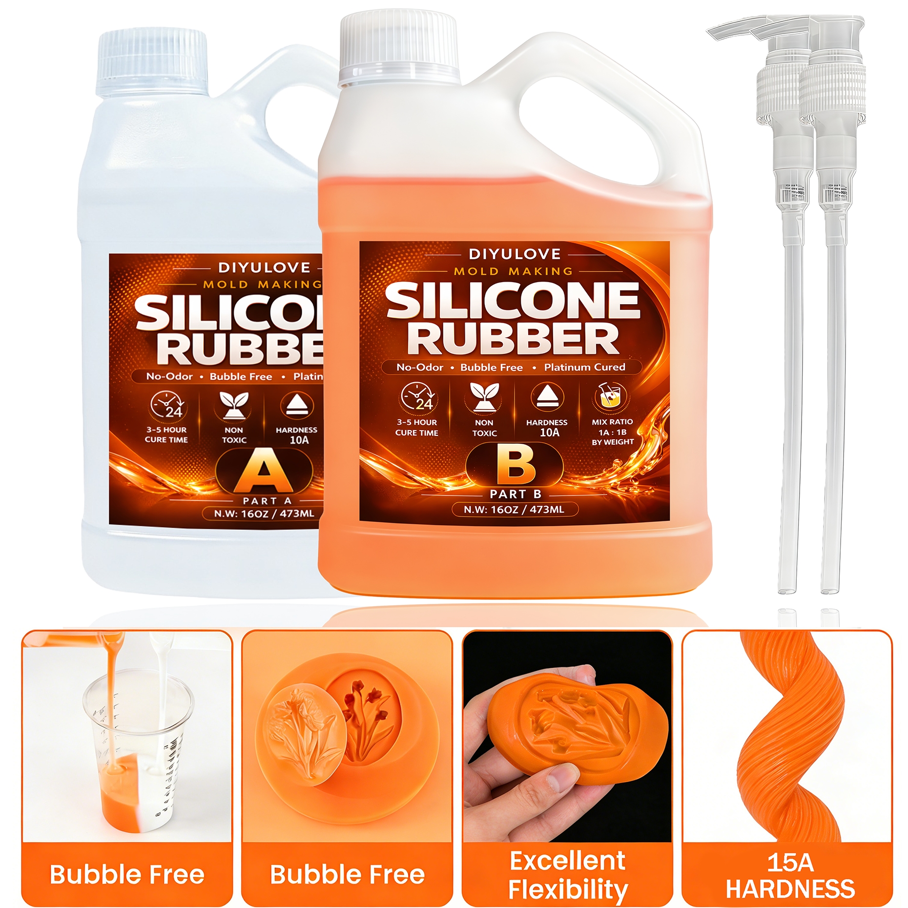 Soap Making Party - Liquid Silicone Rubber Kit,High-Performance Fast Cure