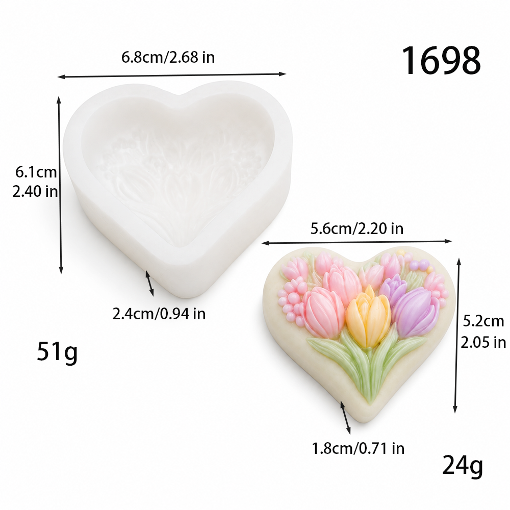 Wholesale Love Tulip  Silicone - Soap Making Wholesale Supplies avis et prix