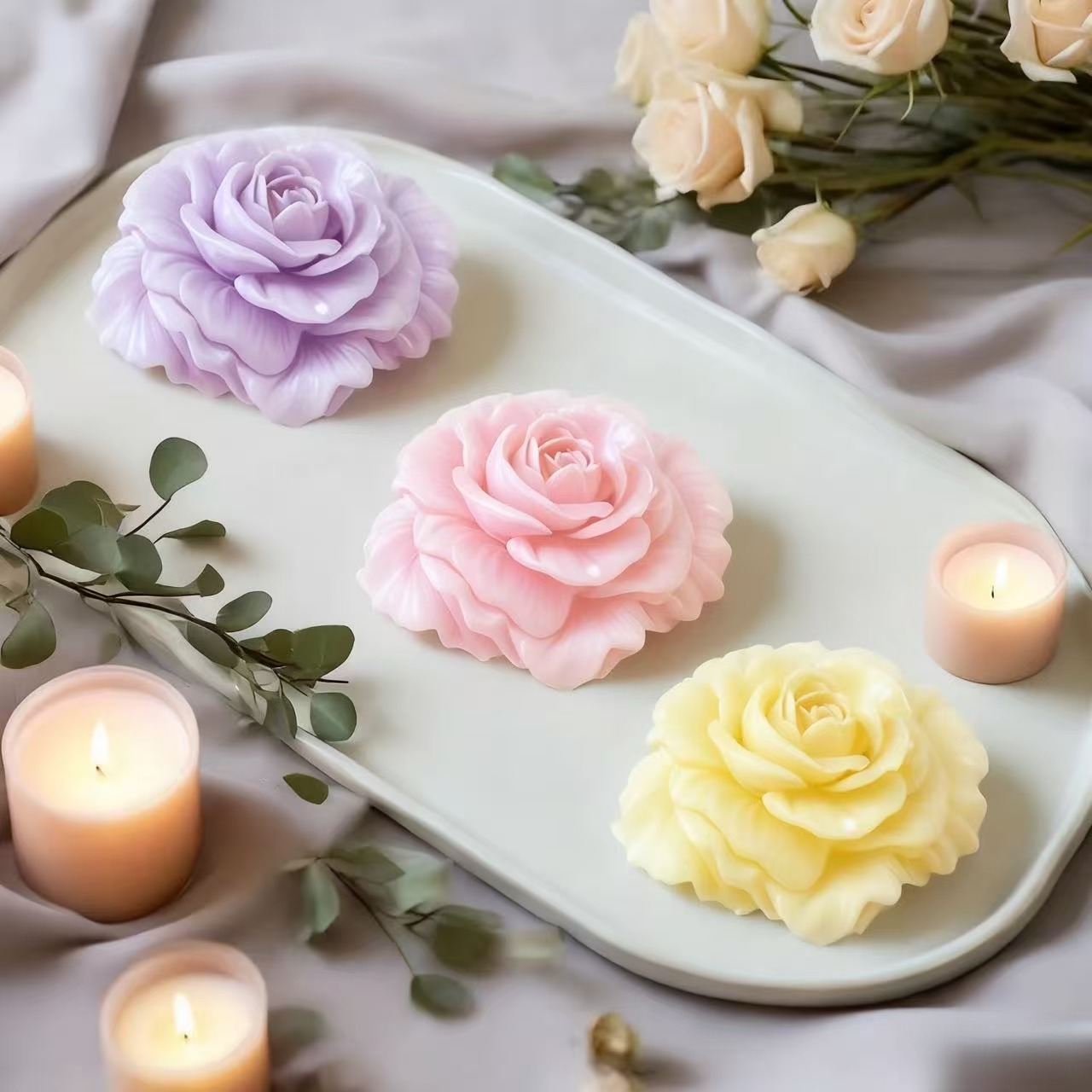 1 Piece 3D Romantic Rose Silic - Soap Making Recipes avis et prix