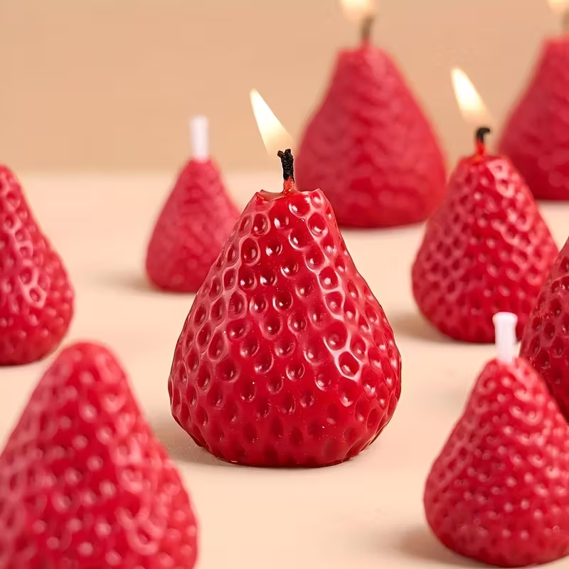 Strawberry Silicone Candle Mol - Soap Making Supplies avis et prix