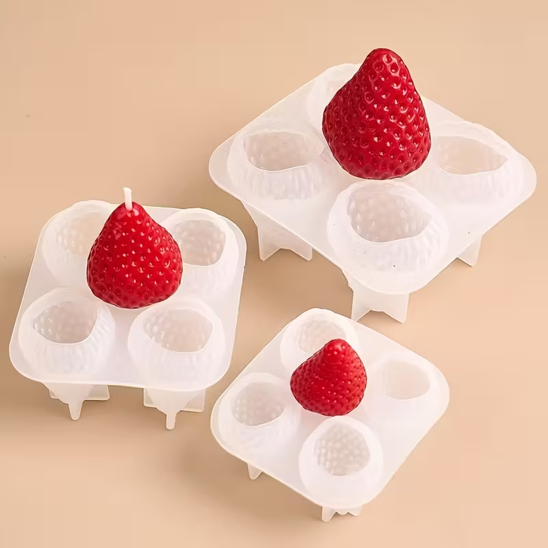 Strawberry Silicone Candle Mol - Soap Making Supplies avis et prix