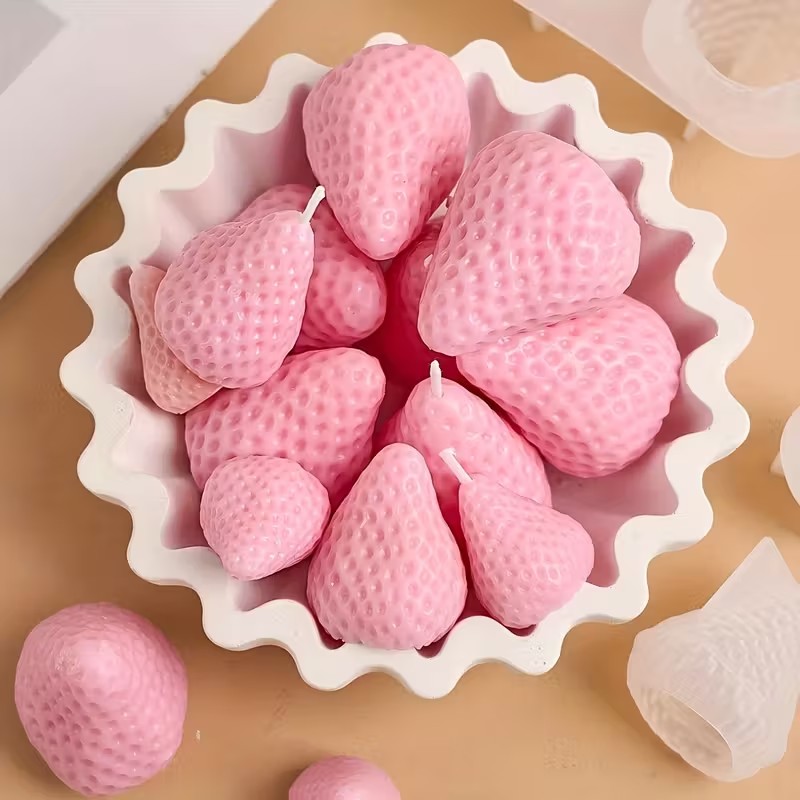 Strawberry Silicone Candle Mol - Soap Making Party avis et prix