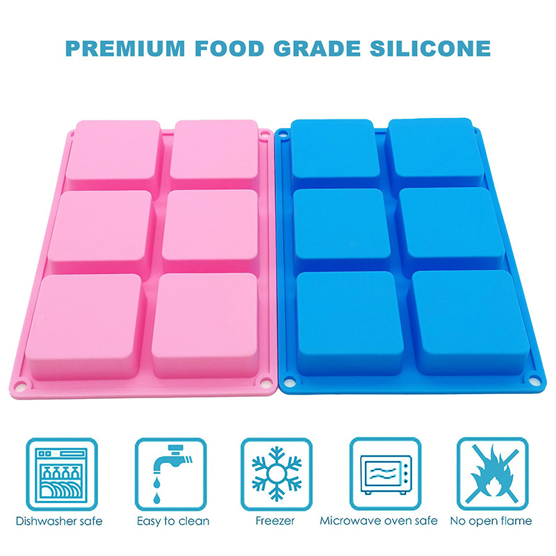 Square Soap Molds 6-Cavity Non - Soap Making Party avis et prix