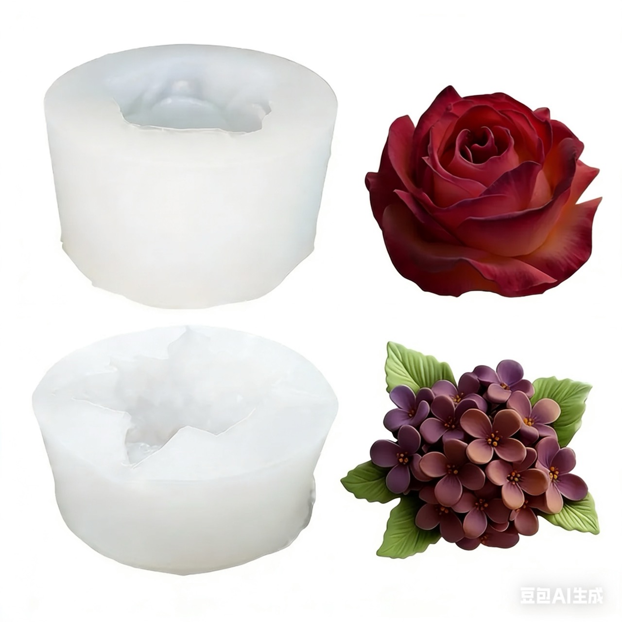 2-Piece 3D Rose and Lilac Sili - Soap Making Recipes avis et prix