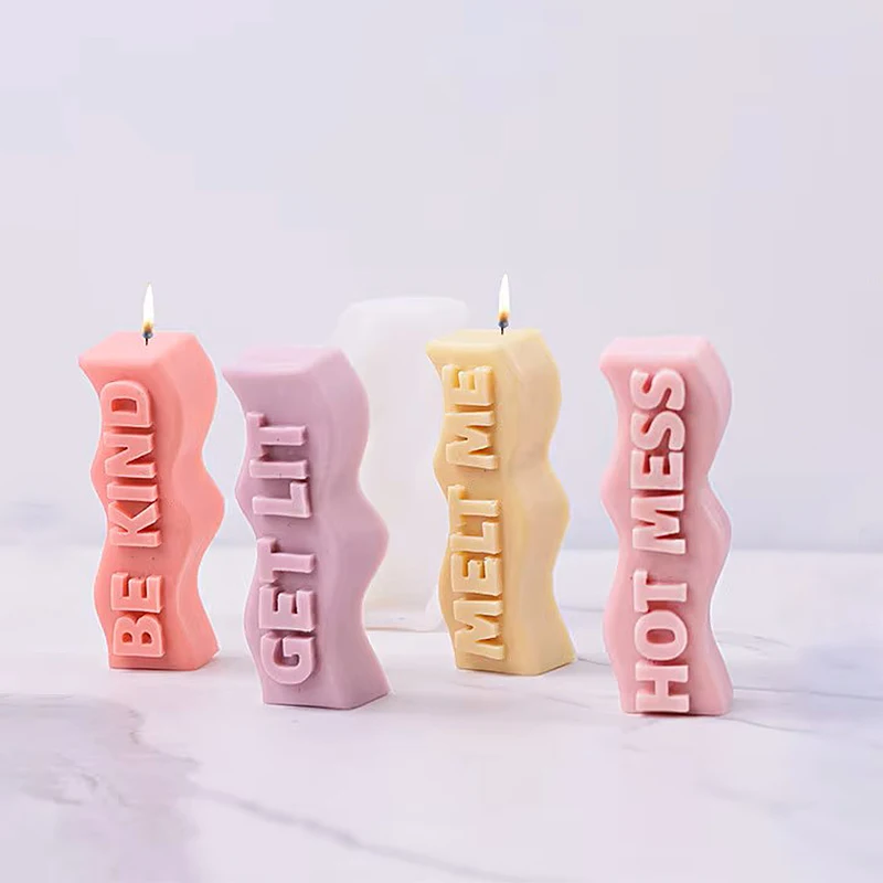 Wave Letter Slogan Candle Sili - Soap Making Recipes avis et prix