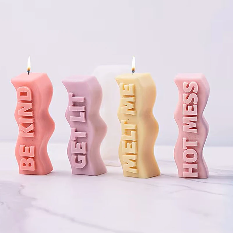 Wave Letter Slogan Candle Sili - Soap Making Recipes avis et prix