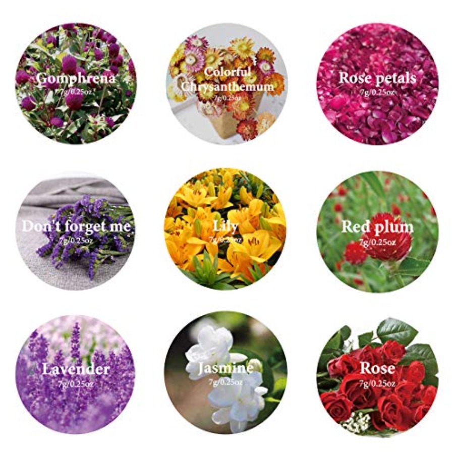 9 Bags Dried Flowers,100% Natu - Soap Making Diy Kit avis et prix