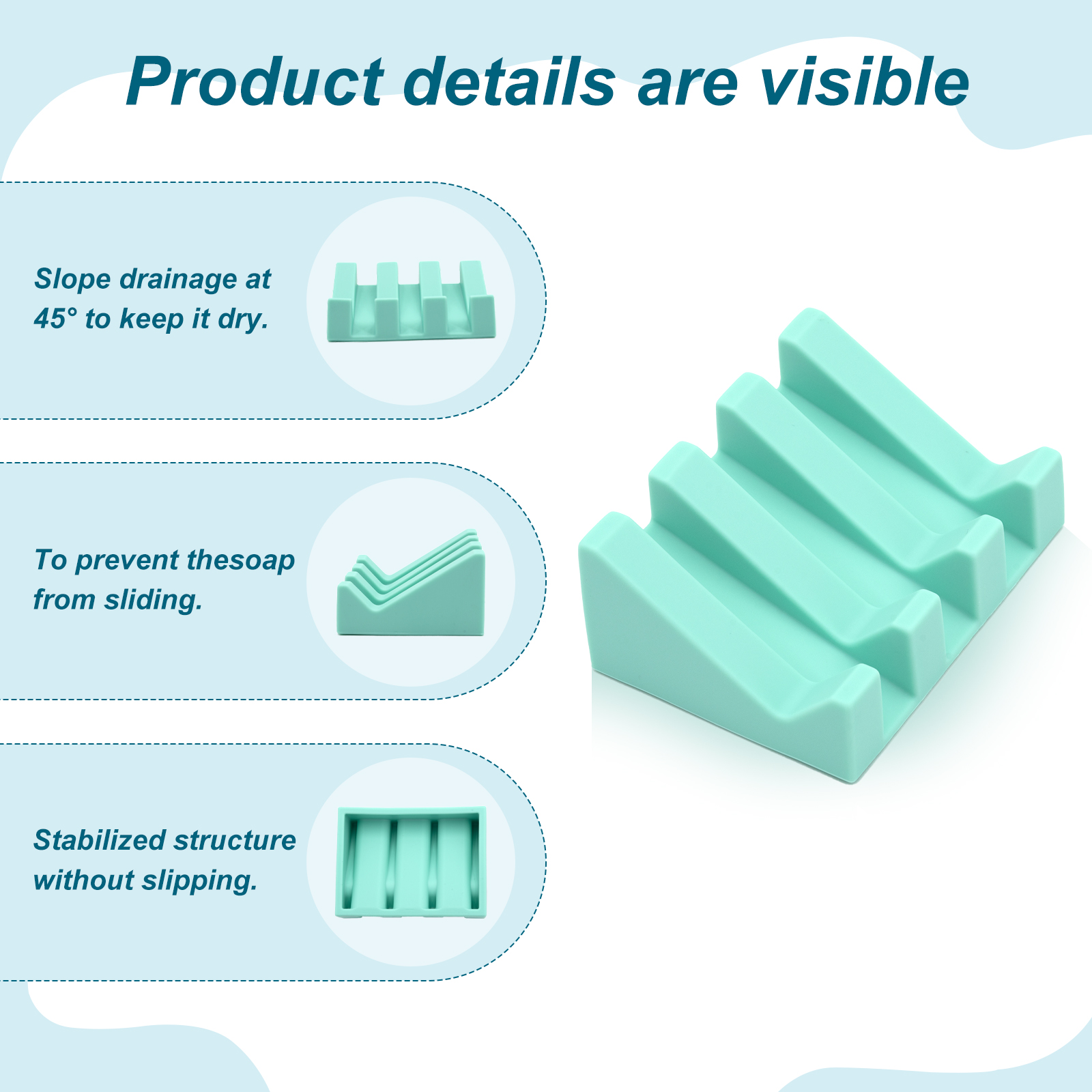 1pc silicone drainage soapdish - Soap Making Machine avis et prix